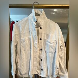 Zara White Button-Up Jacket